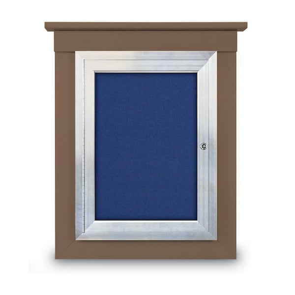 72"x36" 3-Door Enclosed Letterboard, Header, Green Vinyl/Lt Oak